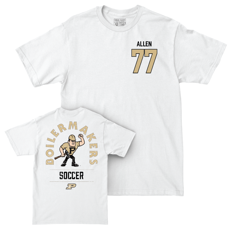 Women's Soccer White Mascot Comfort Colors Tee  - Zoie Allen