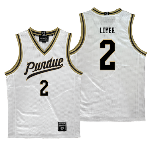 Purdue Men's Basketball White Jersey - Fletcher Loyer | #2