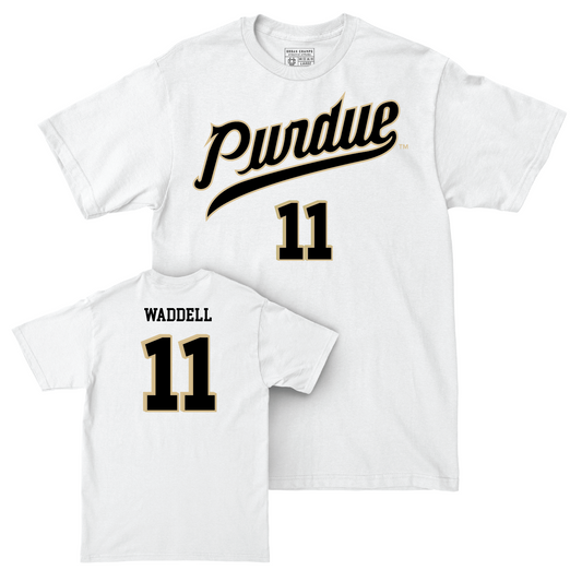 Men's Basketball White Shirsey Comfort Colors Tee - Brian Waddell | #11 Youth Small