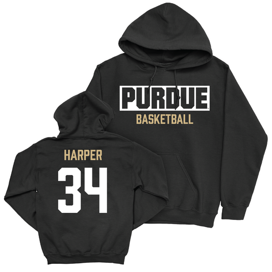 Women's Basketball Black Staple Hoodie - Caitlyn Harper | #34 Youth Small