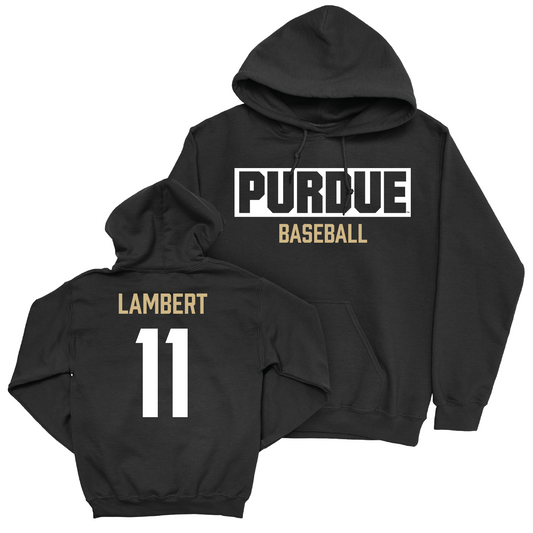 Baseball Black Staple Hoodie - Cal Lambert | #11 Youth Small
