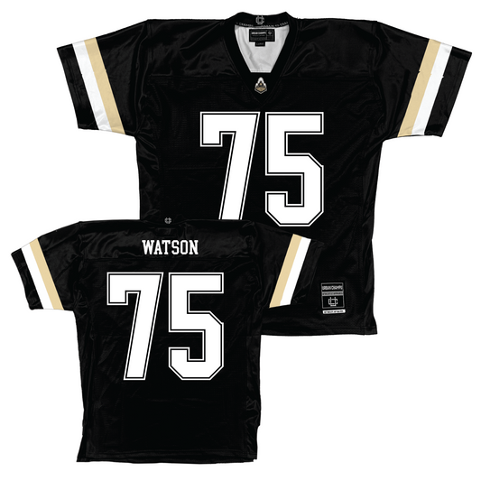 Purdue Black Football Jersey - Cross Watson | #75 Youth Small