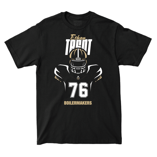 Silhouette Black Football Tee - Ethan Trent | #76 Youth Small / Ethan Trent | #76