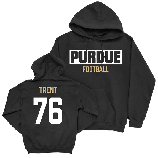 Football Black Staple Hoodie - Ethan Trent | #76 Youth Small