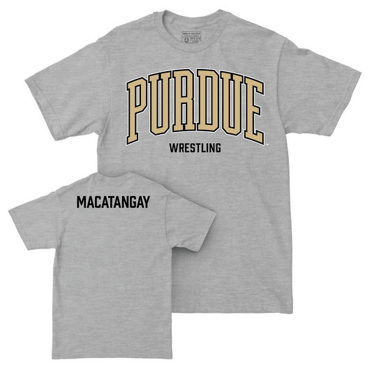Wrestling Sport Grey Arch Tee - Jacob Macatangay Youth Small