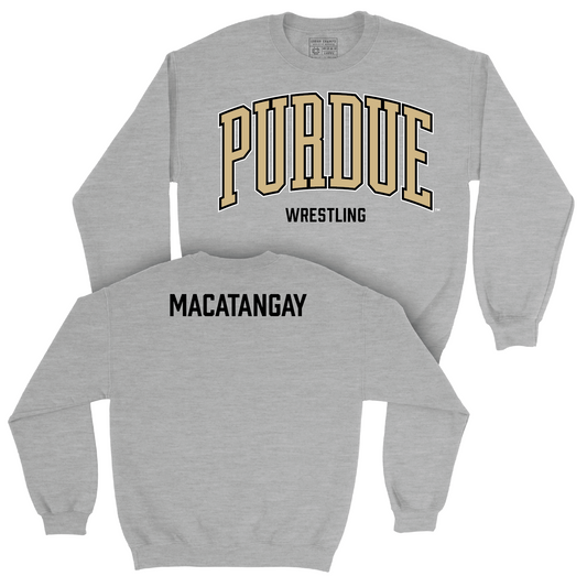 Wrestling Sport Grey Arch Crew - Jacob Macatangay Youth Small
