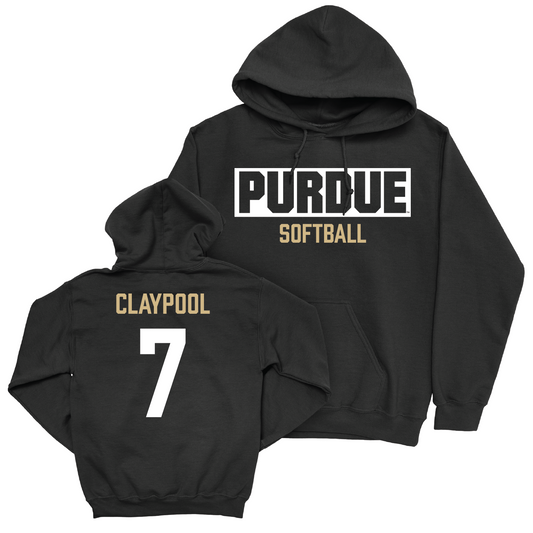 Softball Black Staple Hoodie - Kate Claypool | #7 Youth Small