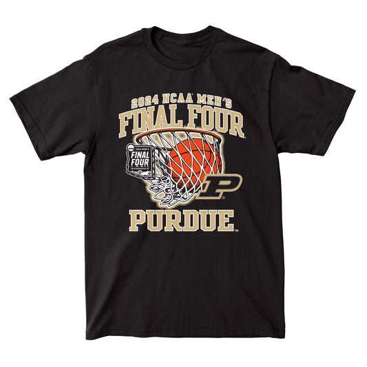 Purdue MBB 2024 Final Four Hoops Black T-shirt by Retro Brand