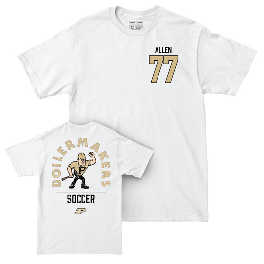 Women's Soccer White Mascot Comfort Colors Tee  - Zoie Allen
