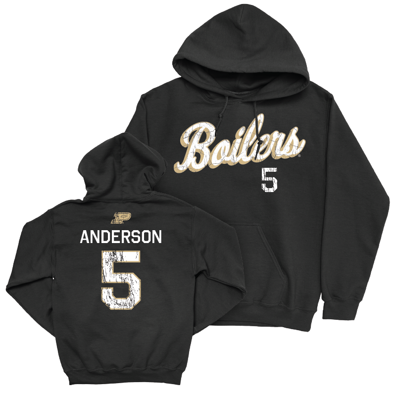 Women's Volleyball Black Script Hoodie  - Taylor Anderson