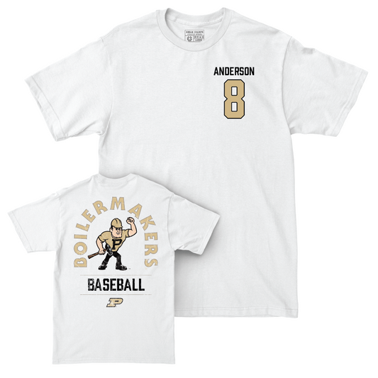 Baseball White Mascot Comfort Colors Tee     - Brandon Anderson