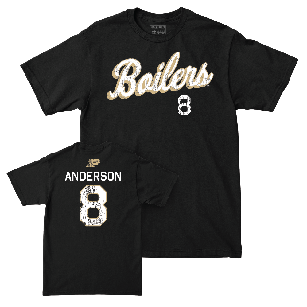 Baseball Black Script Tee     - Brandon Anderson