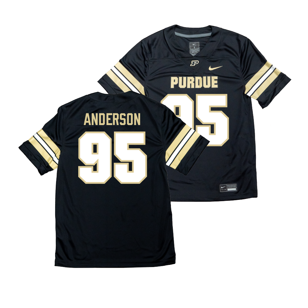 Nike Purdue Boilermakers Black NIL Game Replica Football Jersey - Joe Anderson