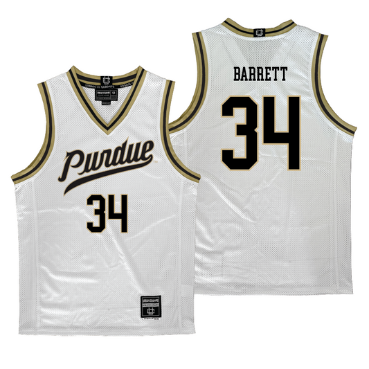 Purdue Men's Basketball White Jersey - Carson Barrett | #34
