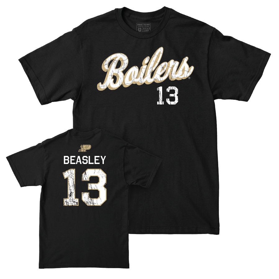 Football Black Script Tee   - Koy Beasley