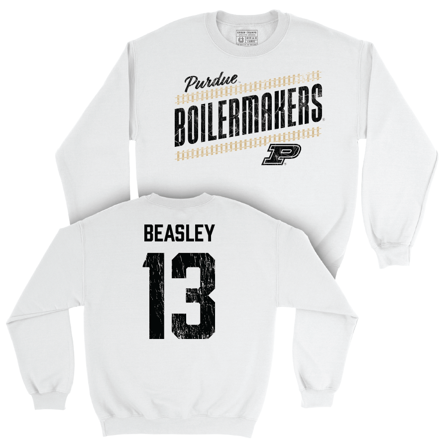 Football White Slant Crew   - Koy Beasley