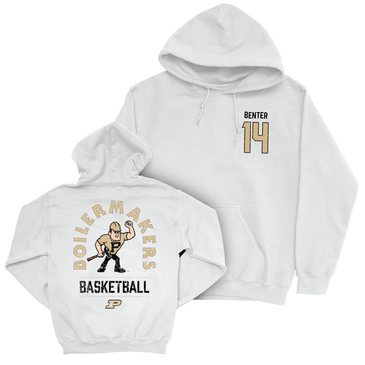 Men's Basketball White Mascot Hoodie   - Jack Benter