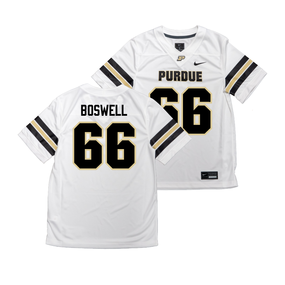 Nike Purdue Boilermakers White NIL Game Replica Football Jersey - Anthony Boswell