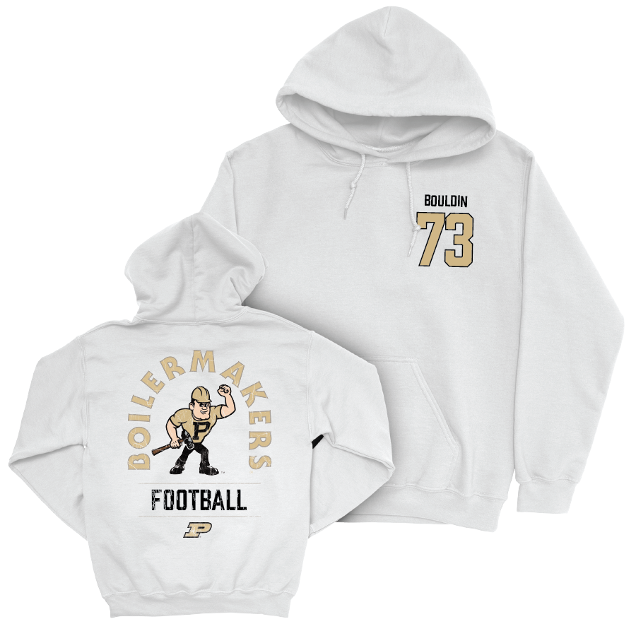 Football White Mascot Hoodie  - Jaekwon Bouldin