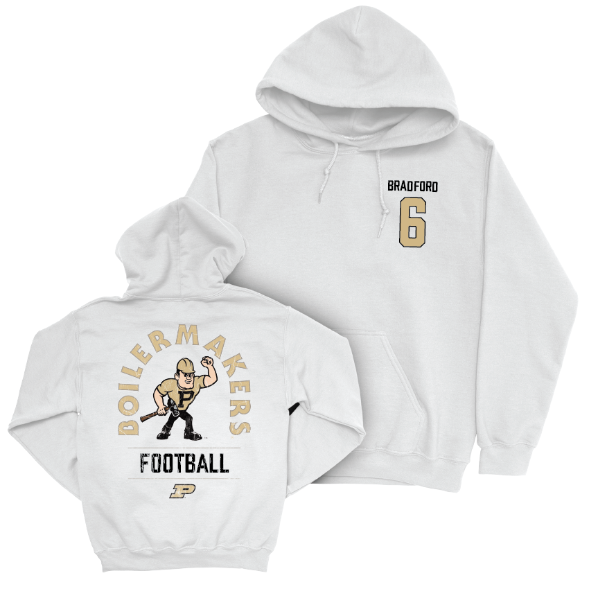 Football White Mascot Hoodie  - LeonTre Bradford