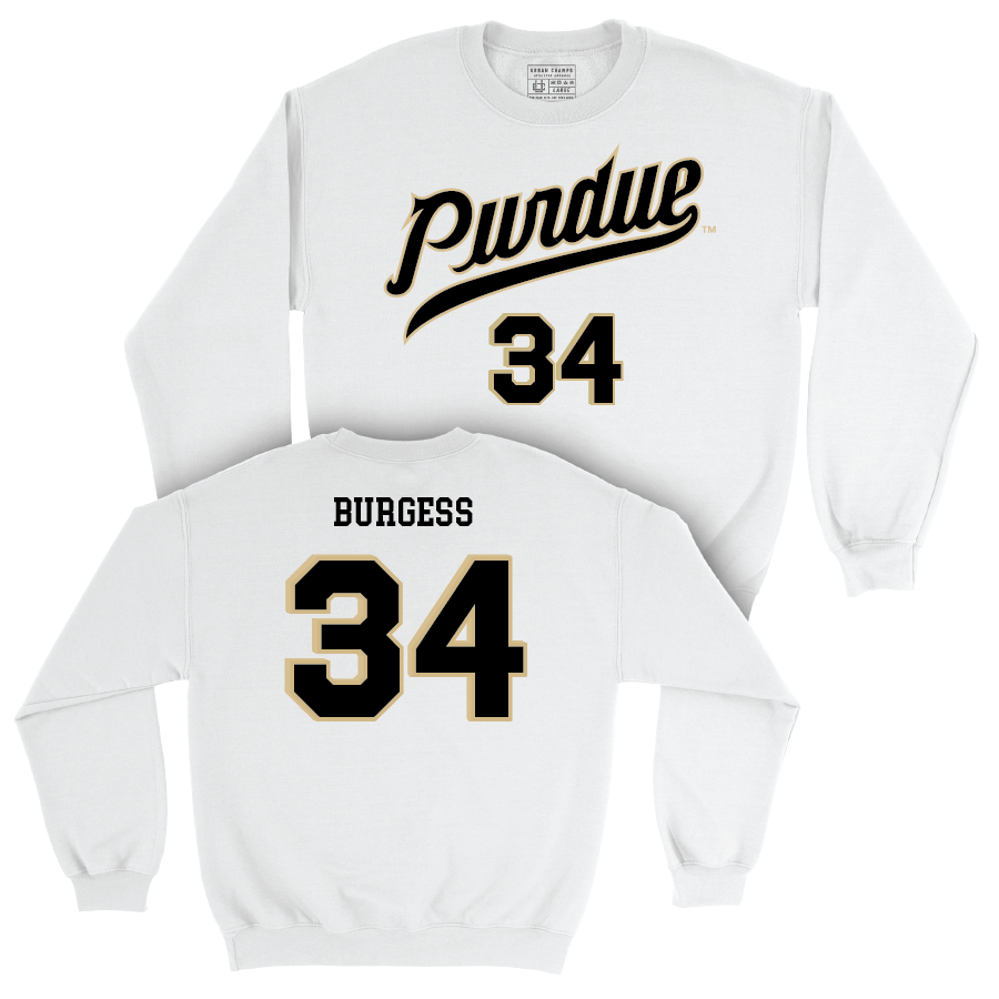 Men's Basketball White Shirsey Crew  - Raleigh Burgess