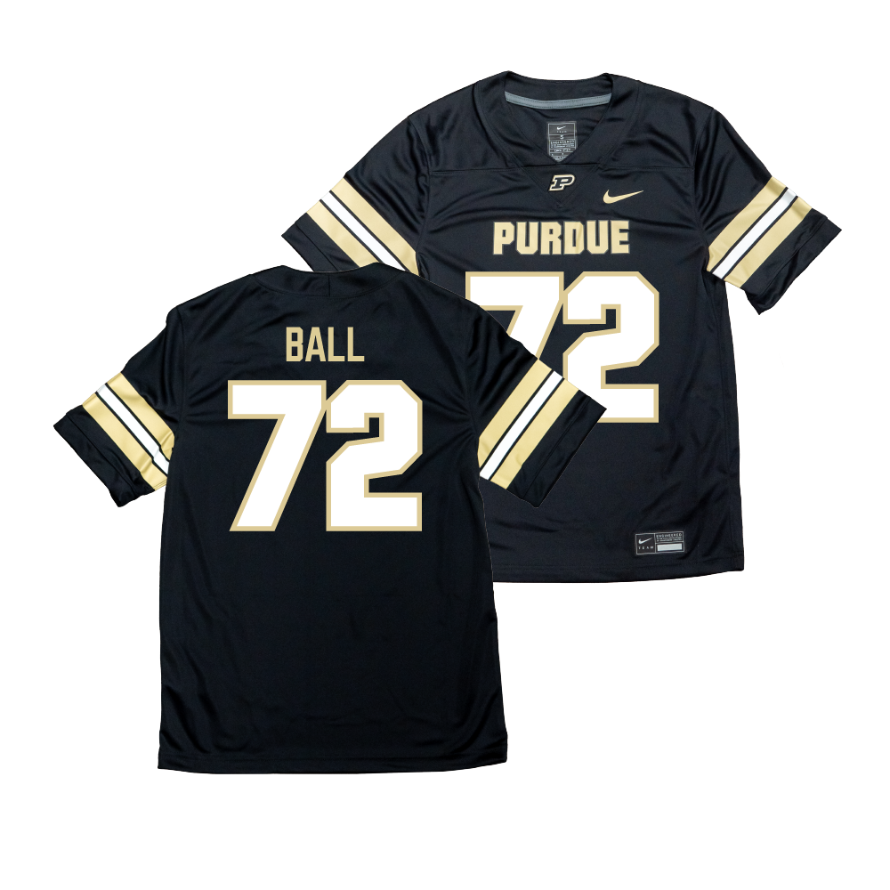 Nike Purdue Boilermakers Black NIL Game Replica Football Jersey - Jaden Ball