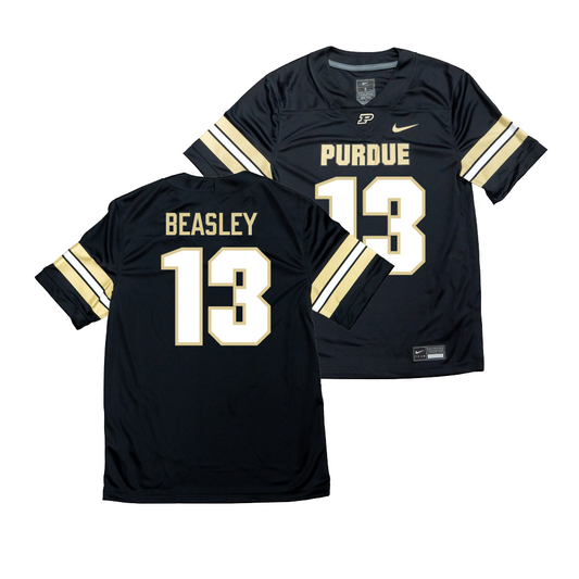 Nike Purdue Boilermakers Black NIL Game Replica Football Jersey - Koy Beasley