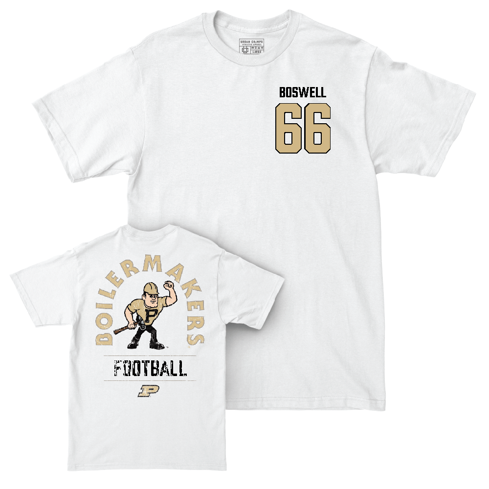 Football White Mascot Comfort Colors Tee   - Anthony Boswell