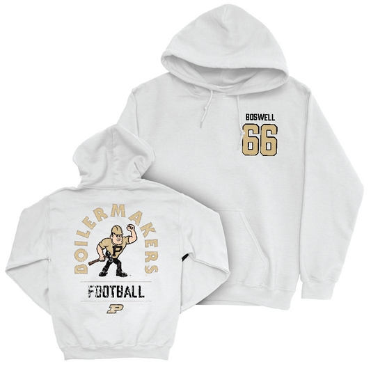 Football White Mascot Hoodie   - Anthony Boswell