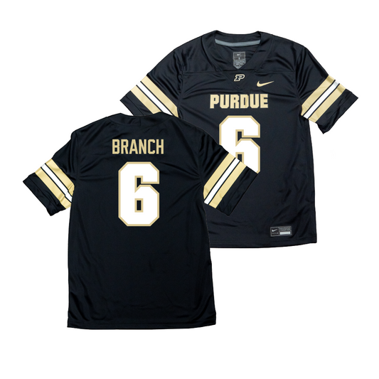 Nike Purdue Boilermakers Black NIL Game Replica Football Jersey - Arhmad Branch | #6