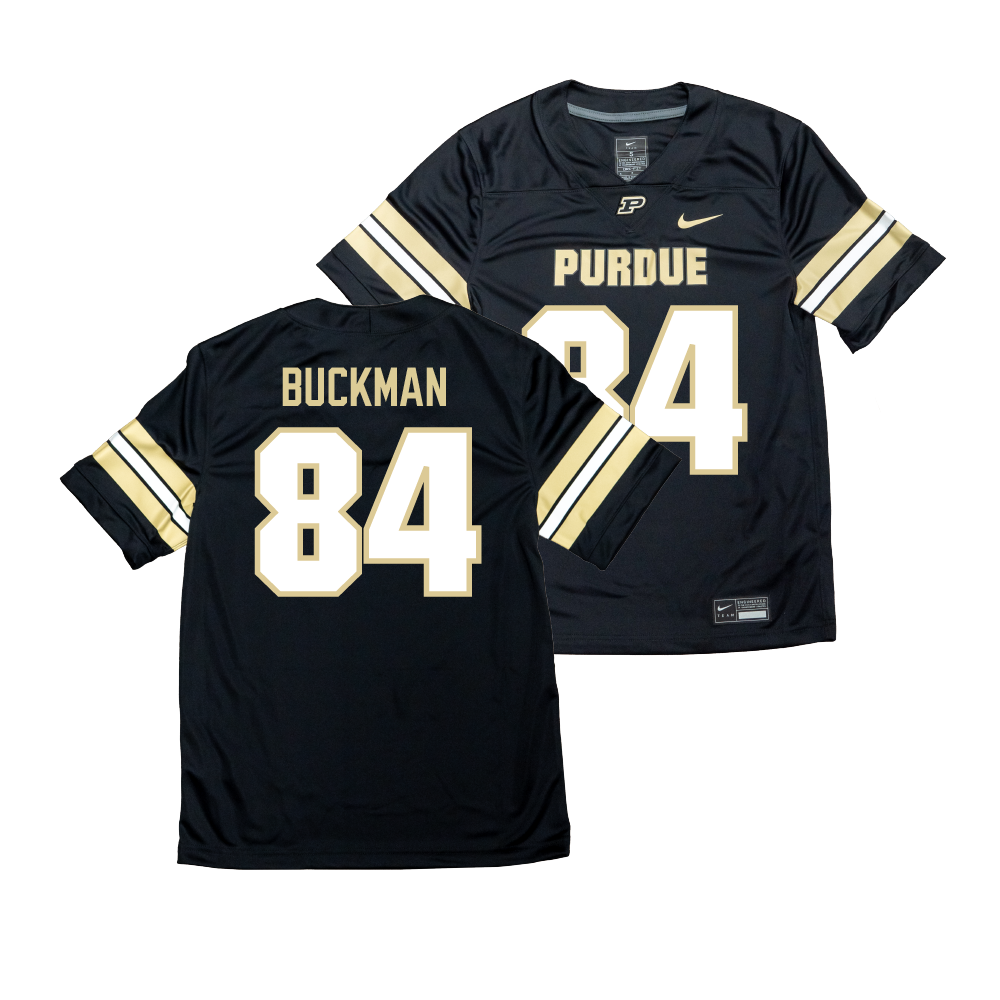 Nike Purdue Boilermakers Black NIL Game Replica Football Jersey - Nolan Buckman | #84