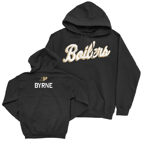 Women's Cheerleading Black Script Hoodie   - Sara Byrne