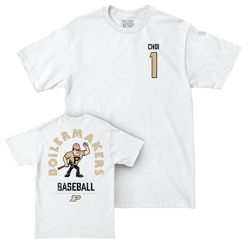 Baseball White Mascot Comfort Colors Tee     - Albert Choi