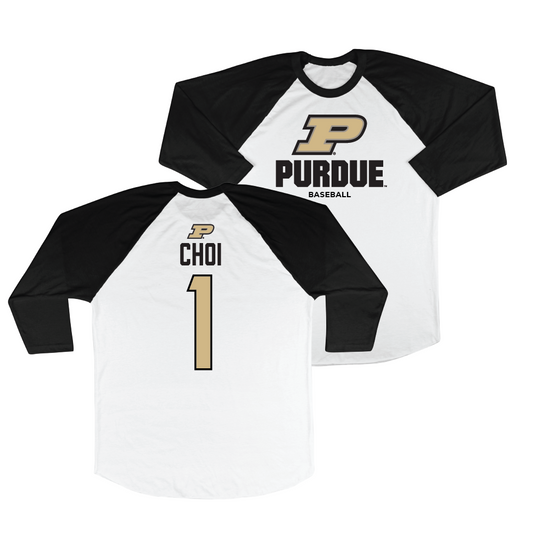 Purdue Baseball 3/4 Sleeve Raglan Top    - Albert Choi