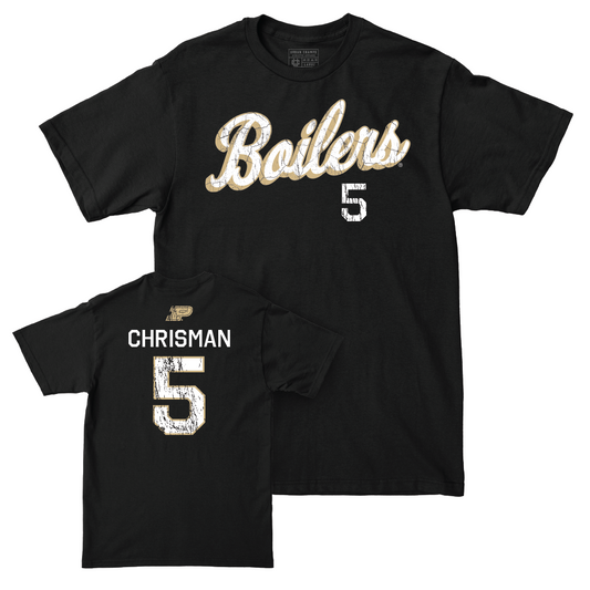 Baseball Black Script Tee  - Brody Chrisman