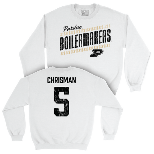 Baseball White Slant Crew  - Brody Chrisman