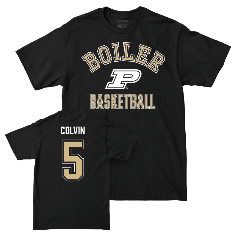 Men's Basketball Black Classic Tee - Myles Colvin | #5