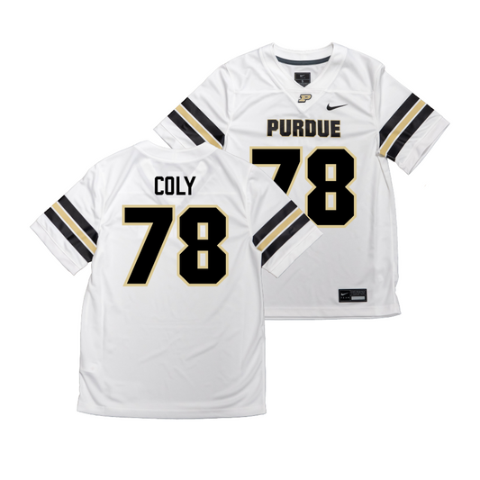 Nike Purdue Boilermakers White NIL Game Replica Football Jersey - Bakyne Coly