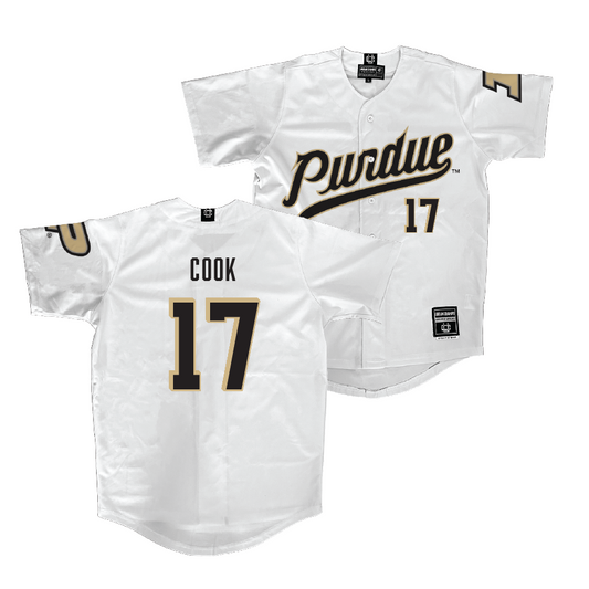 Purdue Baseball White Jersey - Lukas Cook | #17