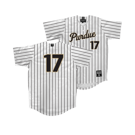 Purdue Baseball White Jersey - Lukas Cook | #17