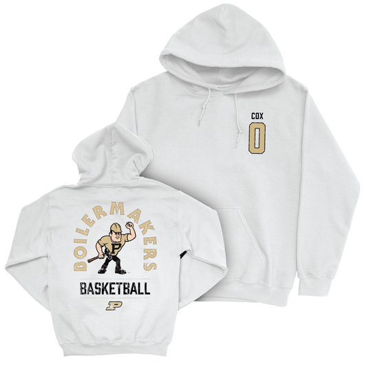 Men's Basketball White Mascot Hoodie  - CJ Cox