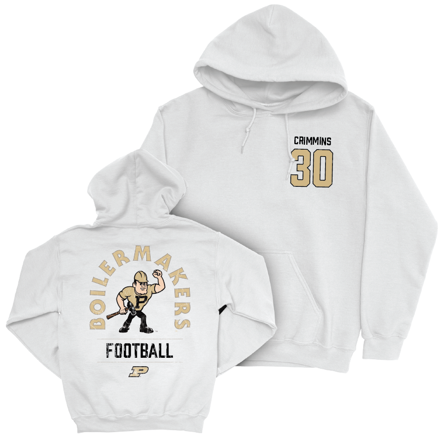 Football White Mascot Hoodie   - Keelan Crimmins