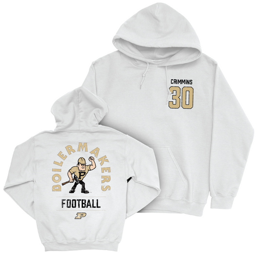 Football White Mascot Hoodie   - Keelan Crimmins