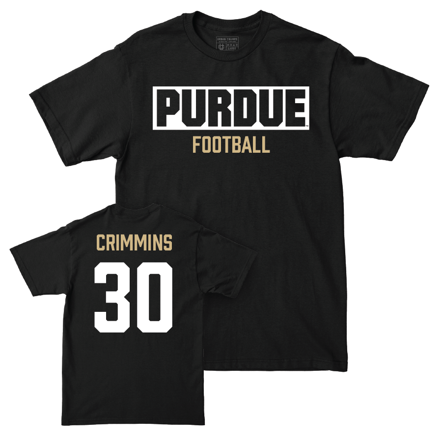 Football Black Staple Tee   - Keelan Crimmins