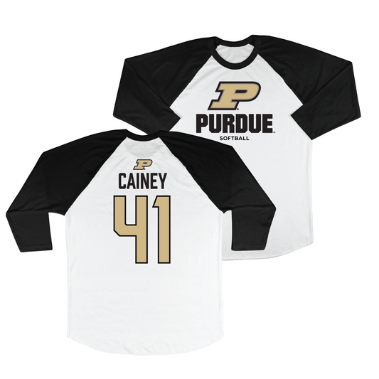 Purdue Softball 3/4 Sleeve Raglan Top - Olivia Cainey | #41