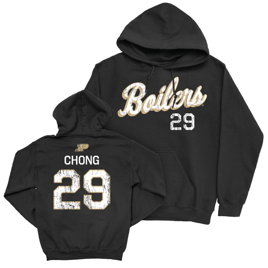 Women's Soccer Black Script Hoodie  - Katrina Chong