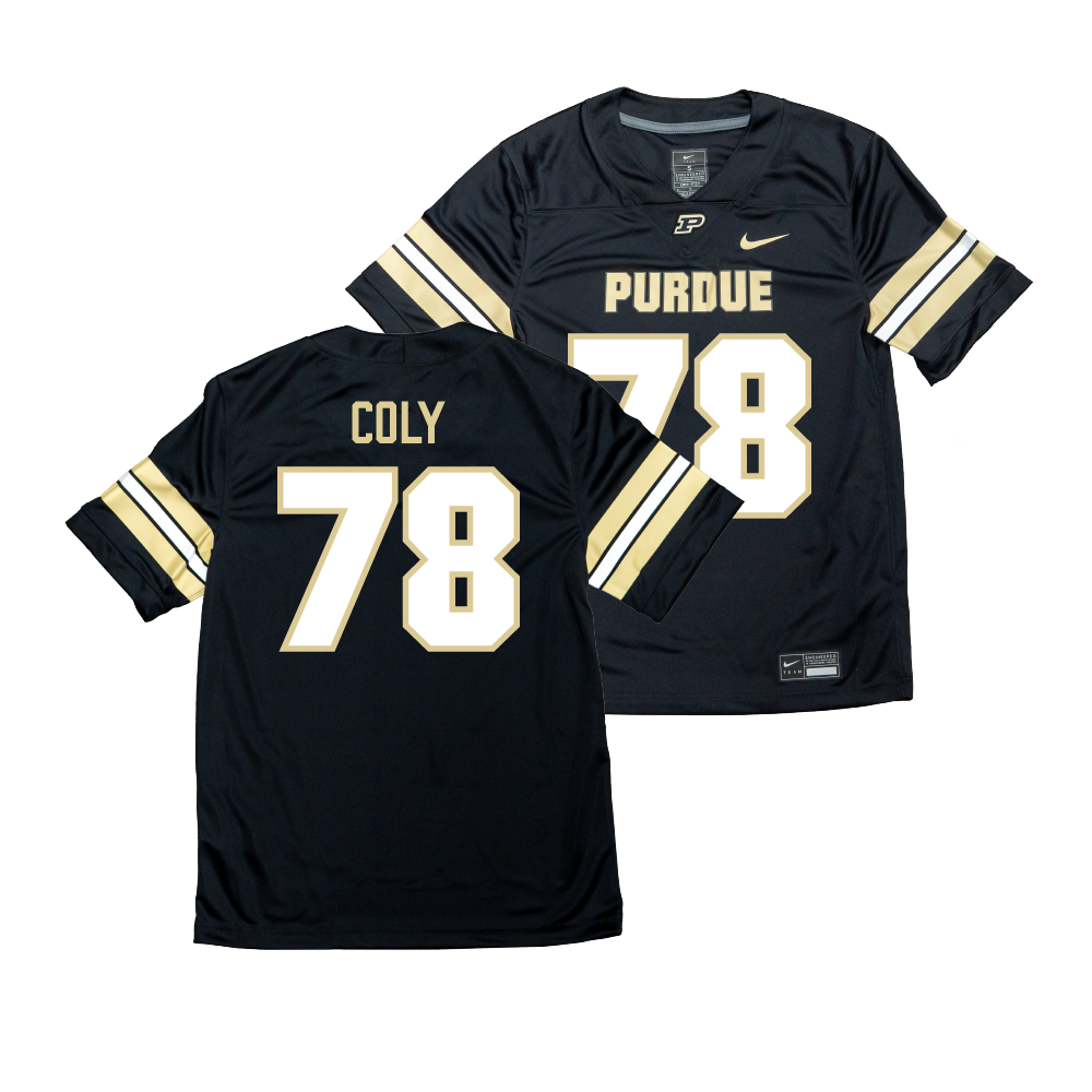 Nike Purdue Boilermakers Black NIL Game Replica Football Jersey - Bakyne Coly