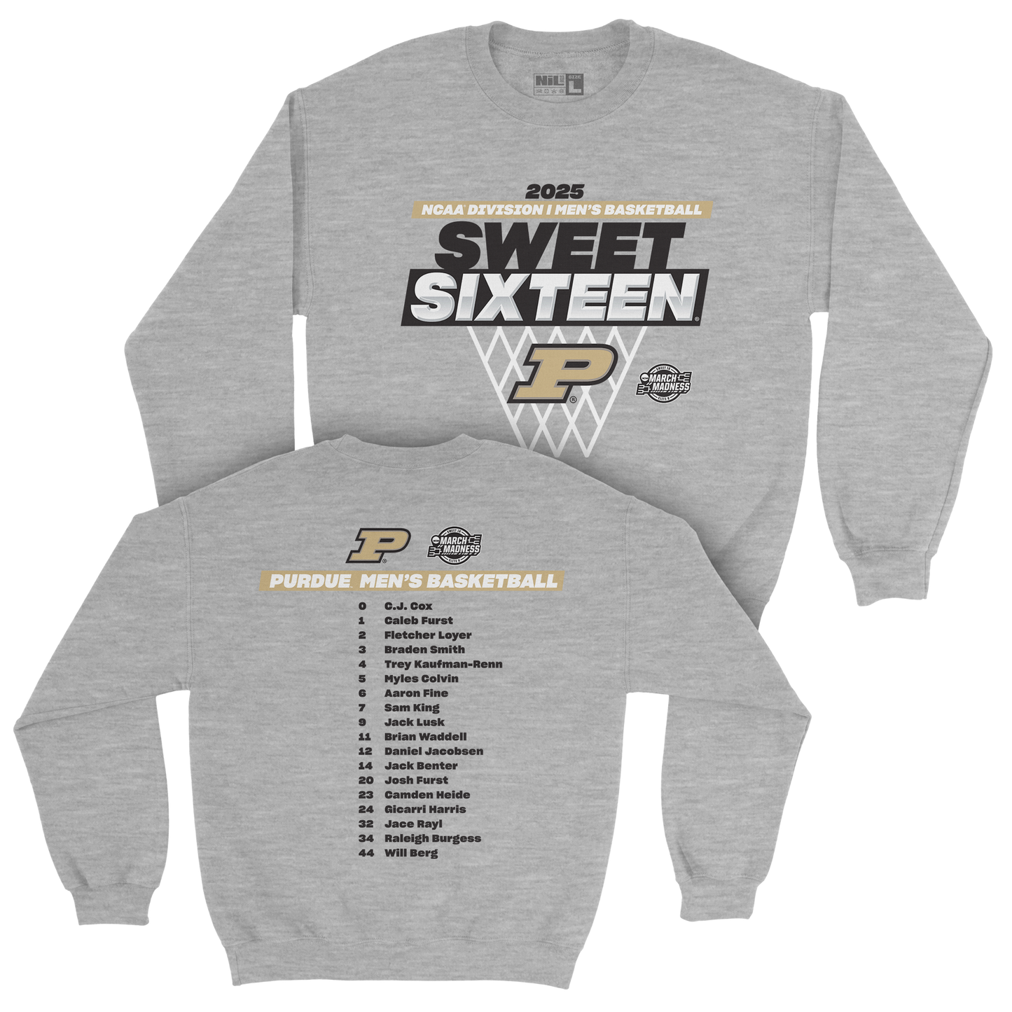 Purdue Men's Basketball Sweet Sixteen Traditional Crew