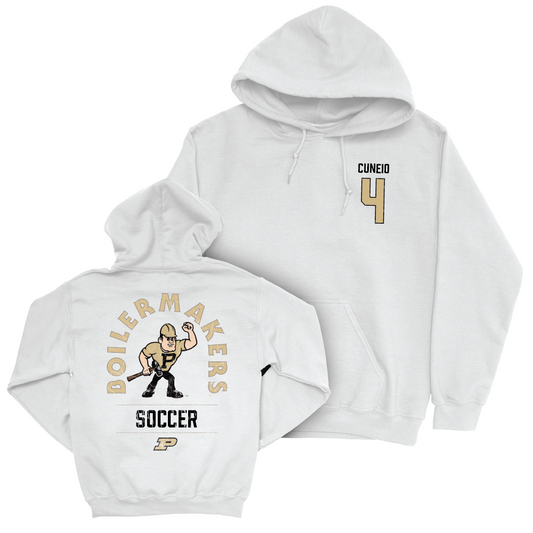 Women's Soccer White Mascot Hoodie  - Zoe Cuneio