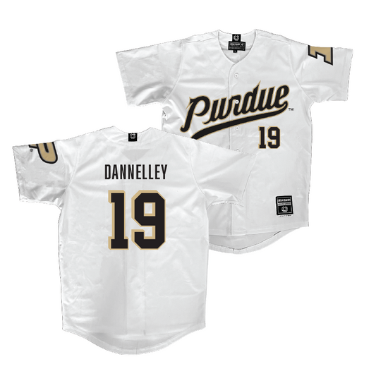 Purdue Baseball White Jersey - Jackson Dannelley | #19